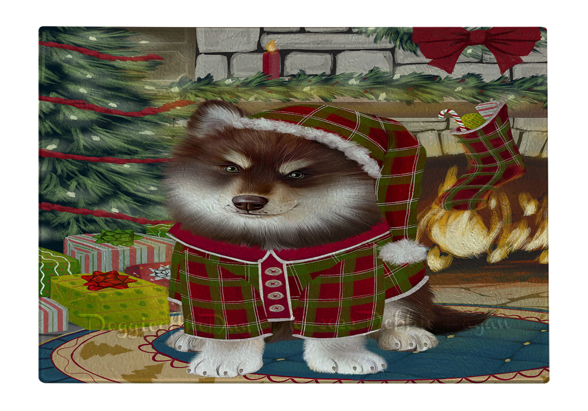 Finnish Lapphund Dog Cutting Board Tempered Glass Personalized Christmas NWT - Picture 35 of 49