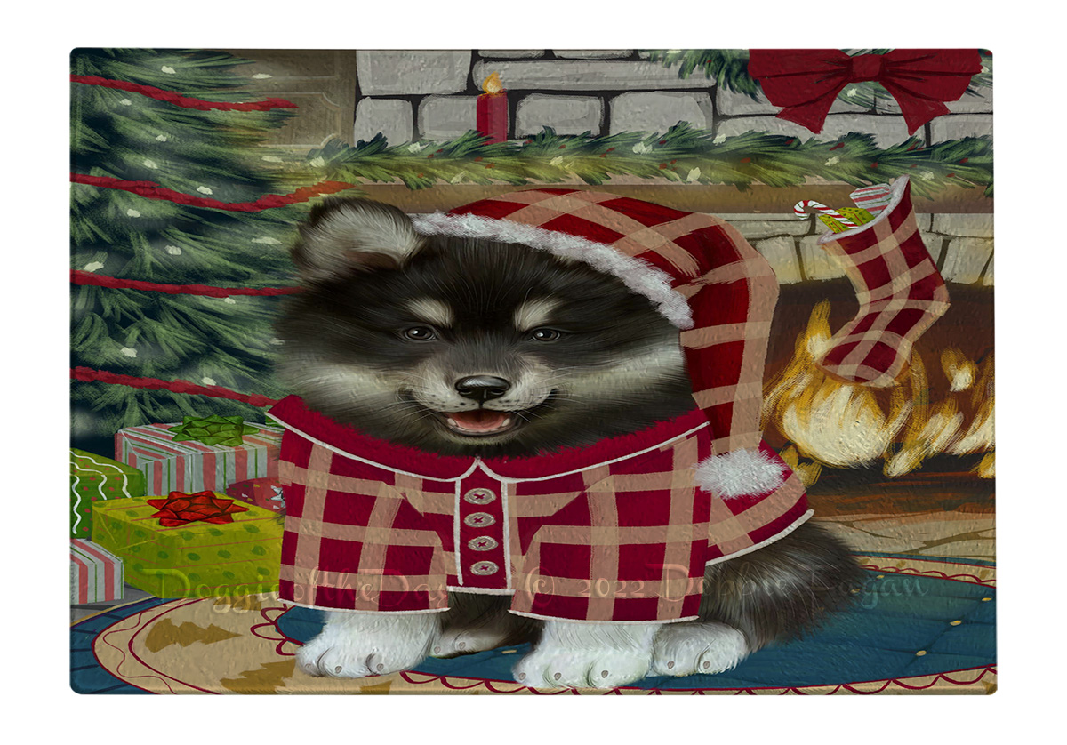 Finnish Lapphund Dog Cutting Board Tempered Glass Personalized Christmas NWT - Picture 36 of 49