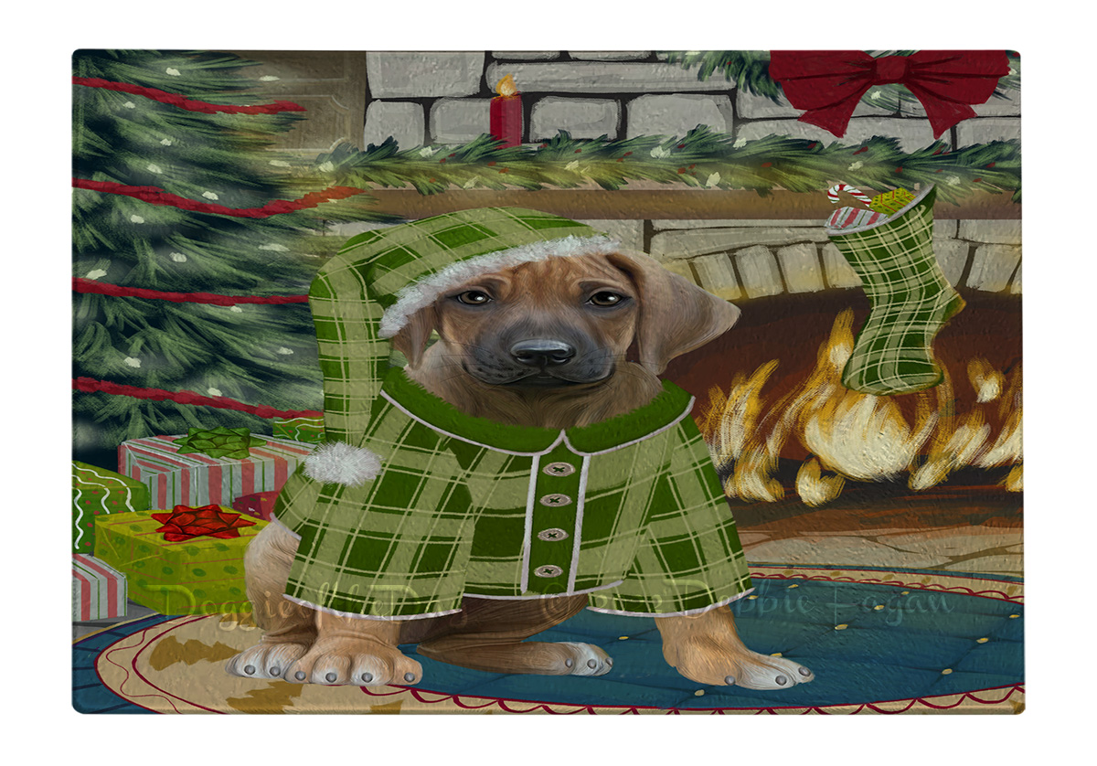 Rhodesian Ridgeback Hund Schneidebrett Hartglas personalisiert Weihnachten Neu mit Etikett - Bild 38 von 58