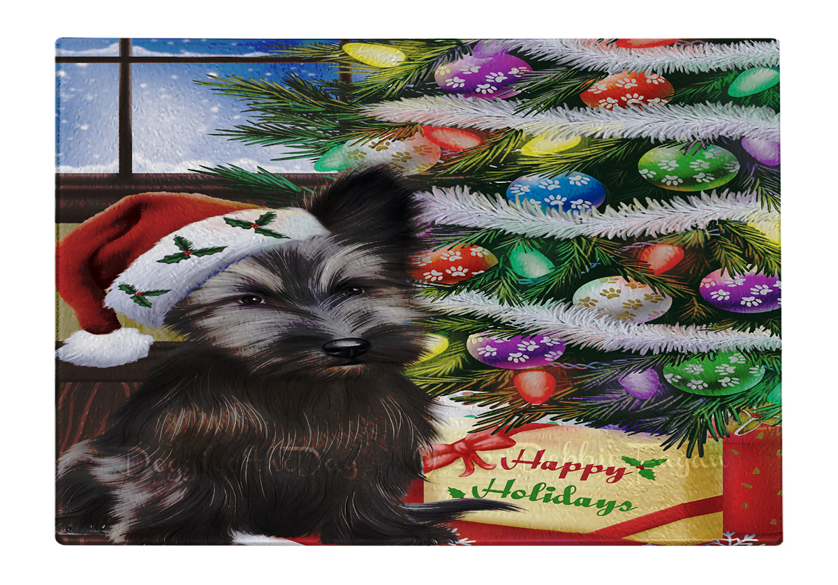 Skye Terrier Hund Schneidebrett Hartglas Personalisiert Individuell Weihnachten Neu mit Etikett - Bild 50 von 53