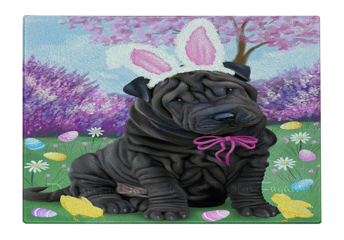Shar Pei Dog Cutting Board Tempered Glass Personalized Kitchen Custom NWT - Picture 72 of 109