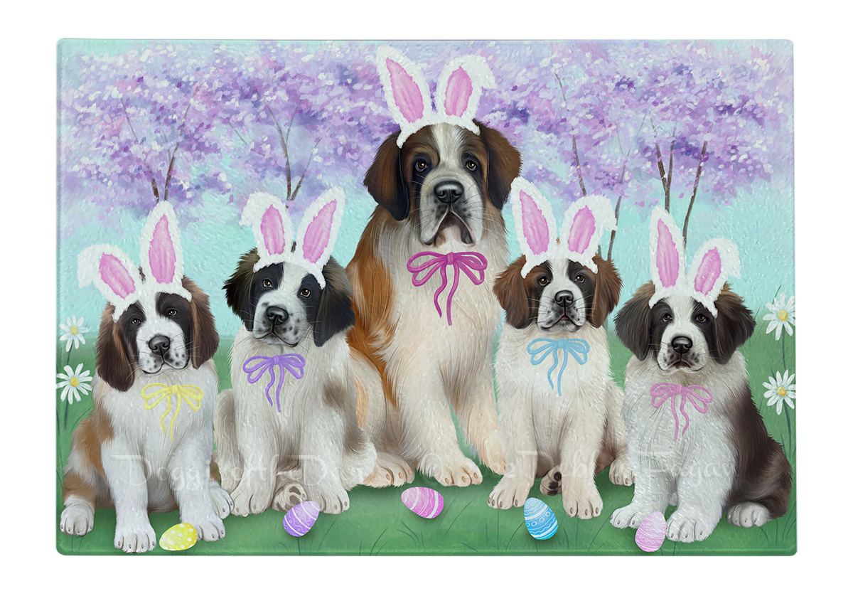 Saint Bernard Dog Cutting Board Tempered Glass Personalized Kitchen Custom NWT - Picture 23 of 81