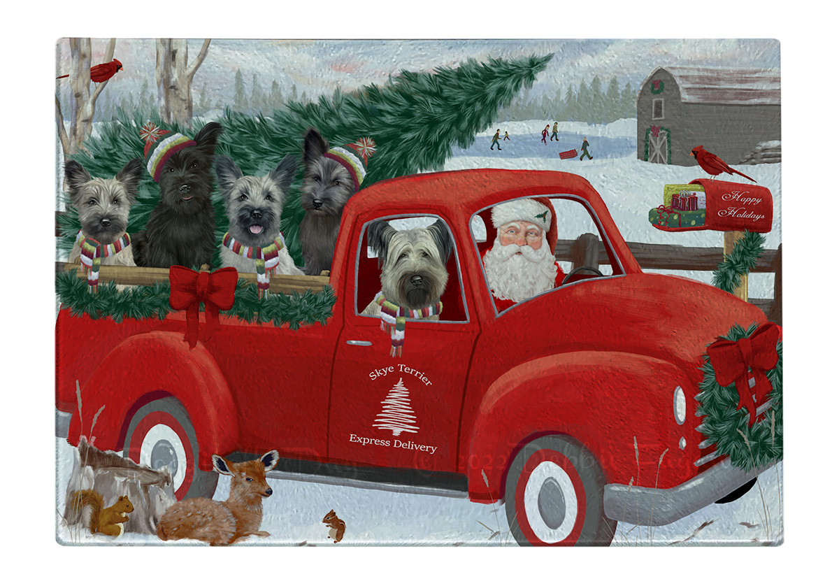 Skye Terrier Hund Schneidebrett Hartglas Personalisiert Küche Individuell Neu mit Etikett - Bild 20 von 72