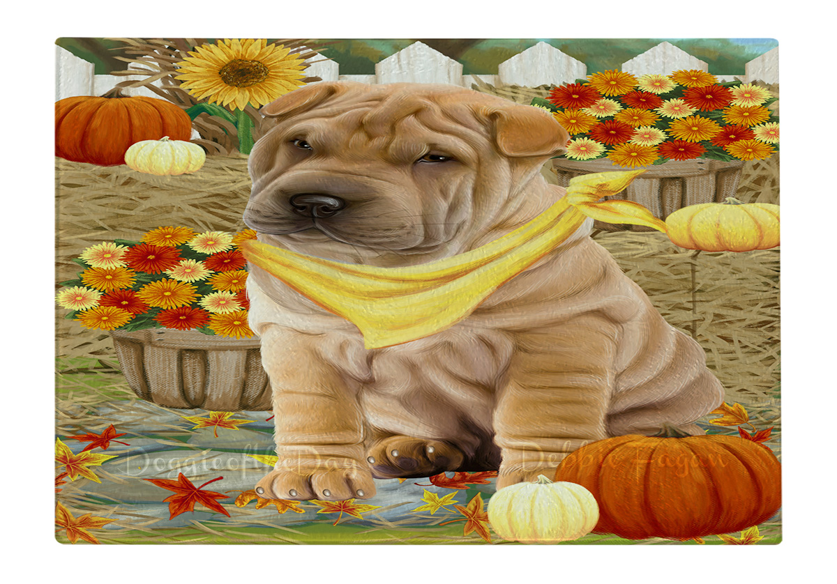 Shar Pei Dog Cutting Board Tempered Glass Personalized Kitchen Custom NWT - Picture 47 of 109