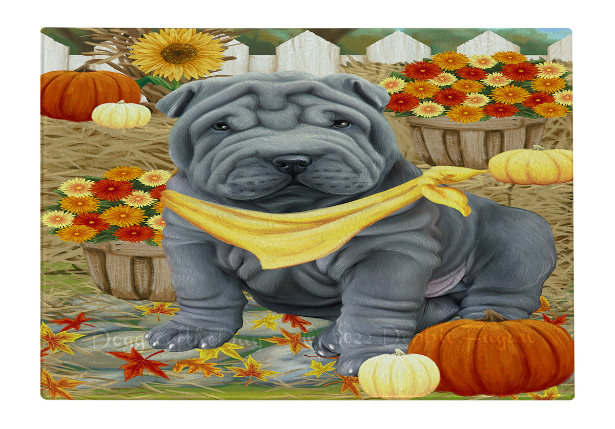 Shar Pei Dog Cutting Board Tempered Glass Personalized Kitchen Custom NWT - Picture 48 of 109