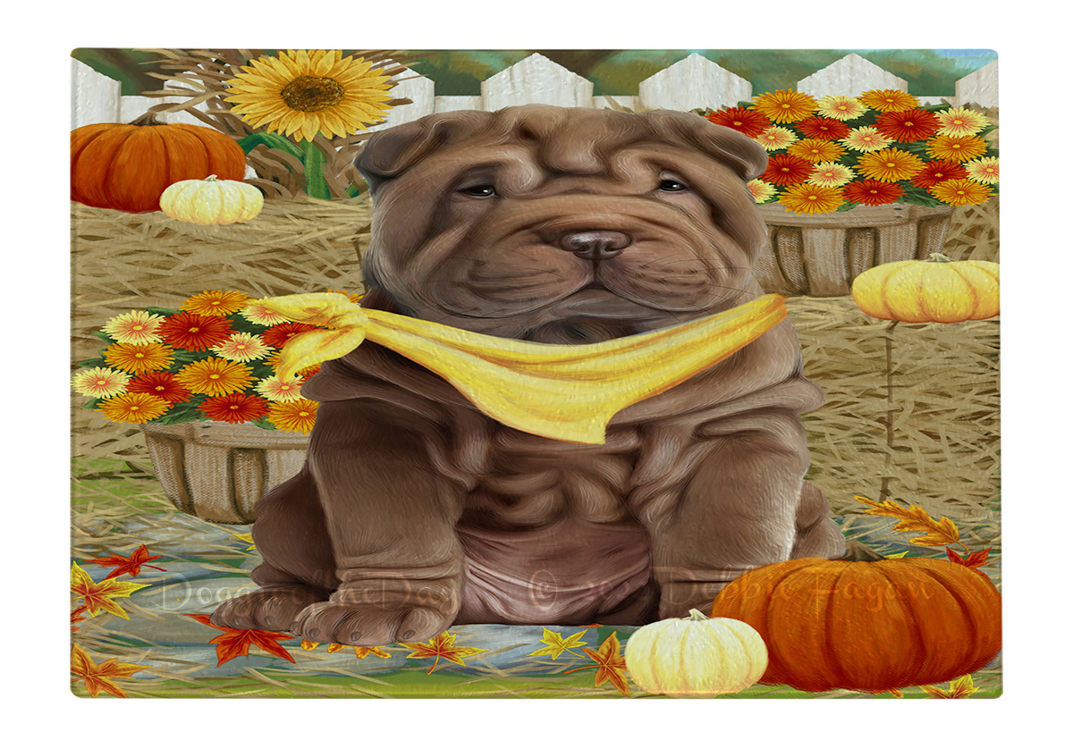 Shar Pei Dog Cutting Board Tempered Glass Personalized Kitchen Custom NWT - Picture 50 of 109