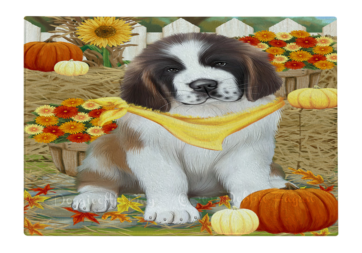 Saint Bernard Dog Cutting Board Tempered Glass Personalized Kitchen Custom NWT - Picture 48 of 81