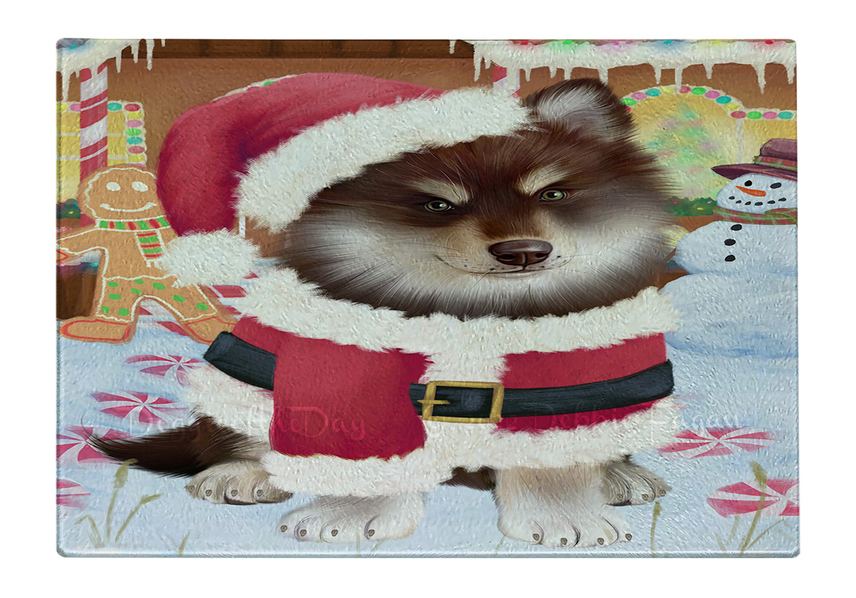 Finnish Lapphund Dog Cutting Board Tempered Glass Personalized Christmas NWT - Picture 15 of 49