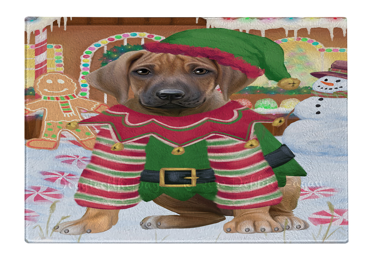 Rhodesian Ridgeback Hund Schneidebrett Hartglas personalisiert Weihnachten Neu mit Etikett - Bild 18 von 58
