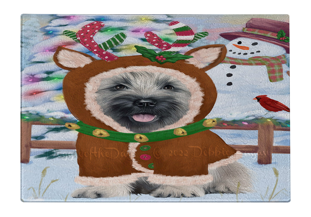 Skye Terrier Hund Schneidebrett Hartglas Personalisiert Individuell Weihnachten Neu mit Etikett - Bild 18 von 53