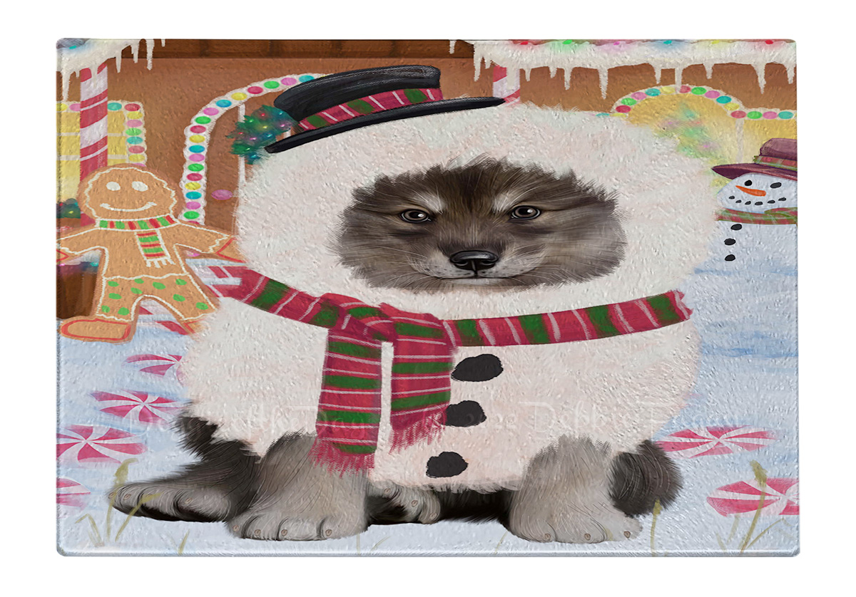 Finnish Lapphund Dog Cutting Board Tempered Glass Personalized Christmas NWT - Picture 16 of 49