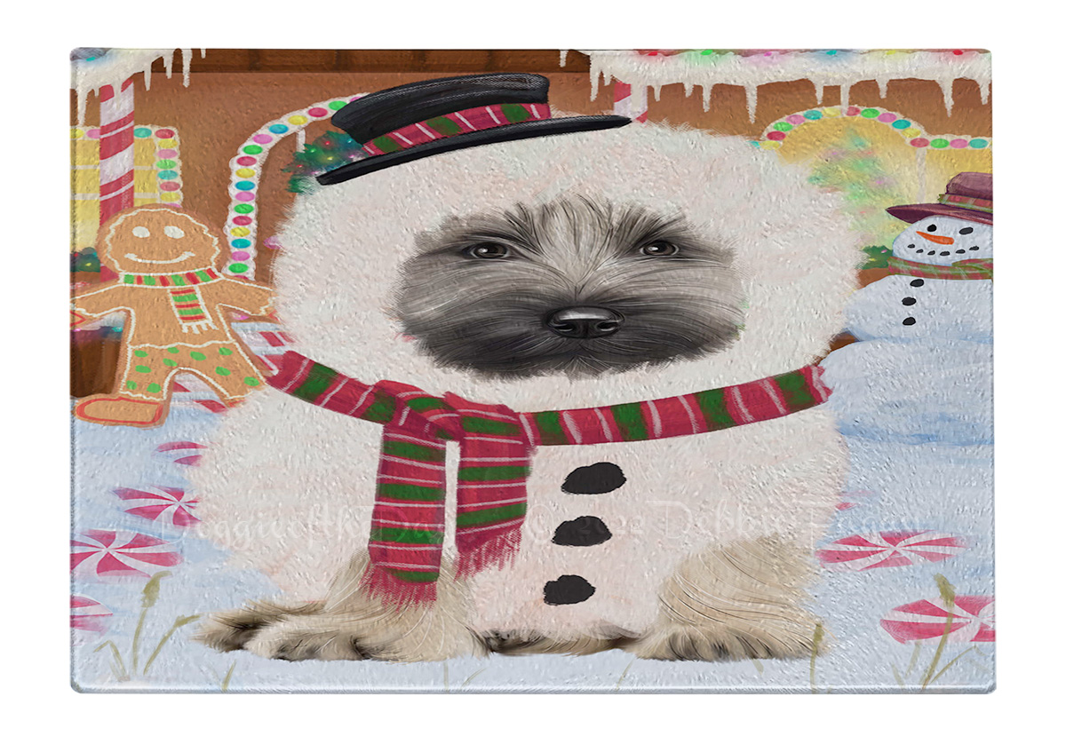 Skye Terrier Hund Schneidebrett Hartglas Personalisiert Individuell Weihnachten Neu mit Etikett - Bild 16 von 53