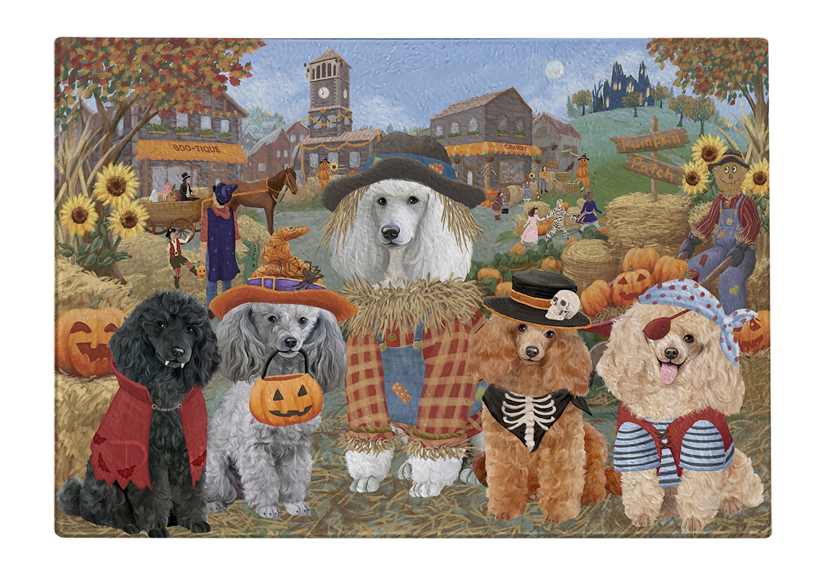 Tabla de cortar caniche perro vidrio templado cocina personalizada nueva con etiquetas - Imagen 29 de 133