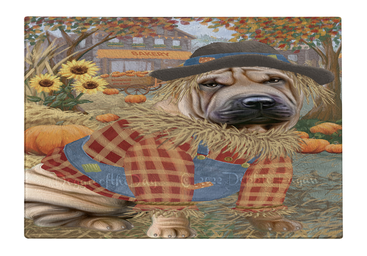 Shar Pei Dog Cutting Board Tempered Glass Personalized Kitchen Custom NWT - Picture 29 of 109