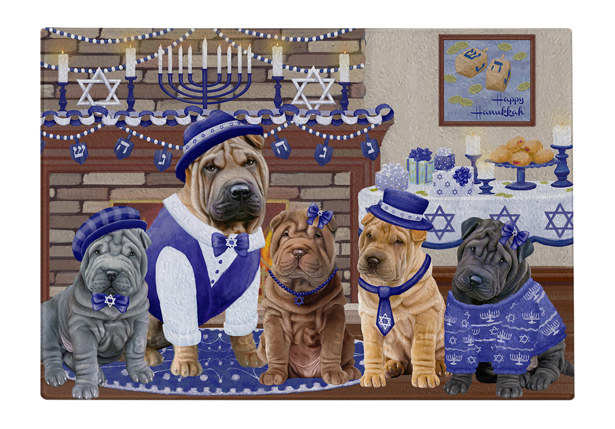 Shar Pei Dog Cutting Board Tempered Glass Personalized Kitchen Custom NWT - Picture 30 of 109