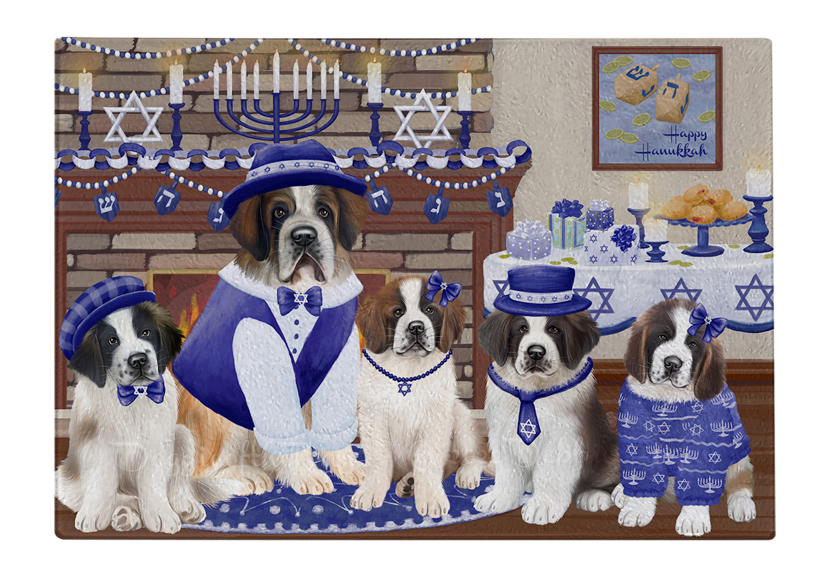 Saint Bernard Dog Cutting Board Tempered Glass Personalized Kitchen Custom NWT - Picture 31 of 81