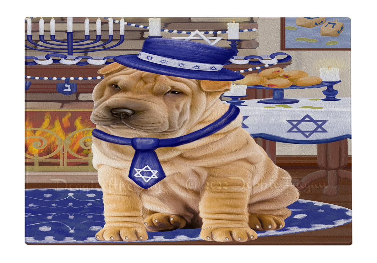 Shar Pei Dog Cutting Board Tempered Glass Personalized Kitchen Custom NWT - Picture 31 of 109