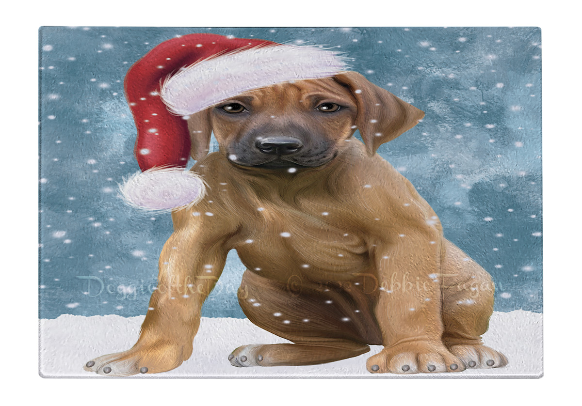 Rhodesian Ridgeback Hund Schneidebrett Hartglas personalisiert Weihnachten Neu mit Etikett - Bild 50 von 58