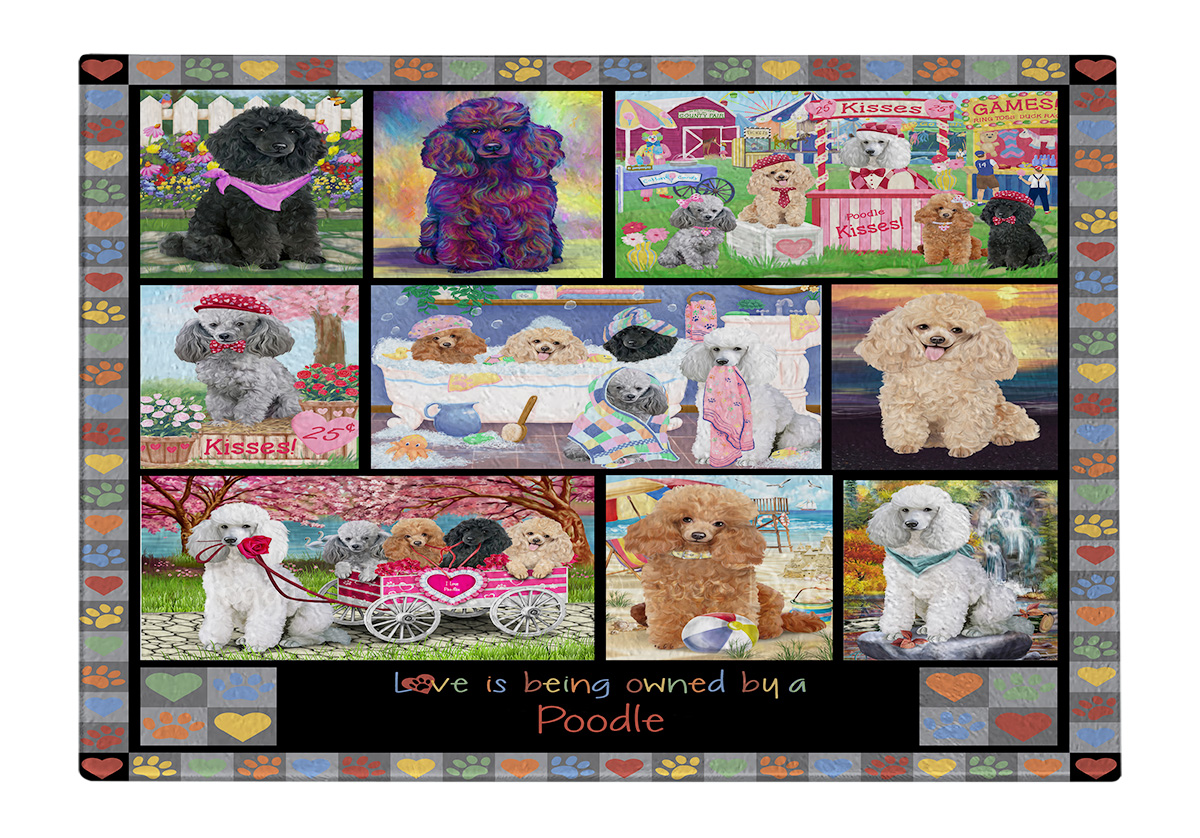 Tabla de cortar caniche perro vidrio templado cocina personalizada nueva con etiquetas - Imagen 33 de 133