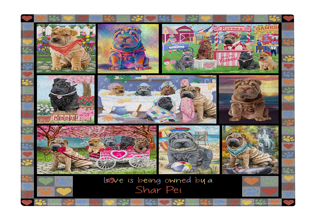 Shar Pei Dog Cutting Board Tempered Glass Personalized Kitchen Custom NWT - Picture 32 of 109