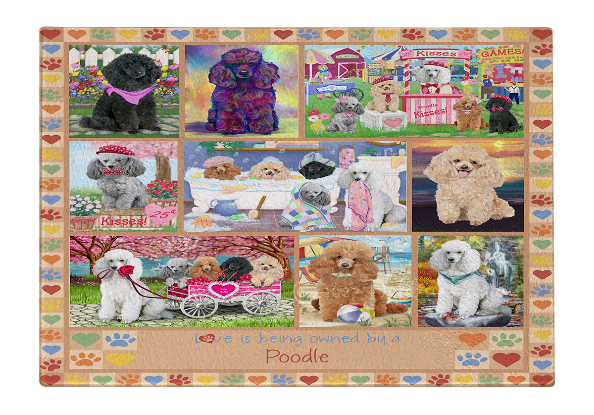 Tabla de cortar caniche perro vidrio templado cocina personalizada nueva con etiquetas - Imagen 34 de 133