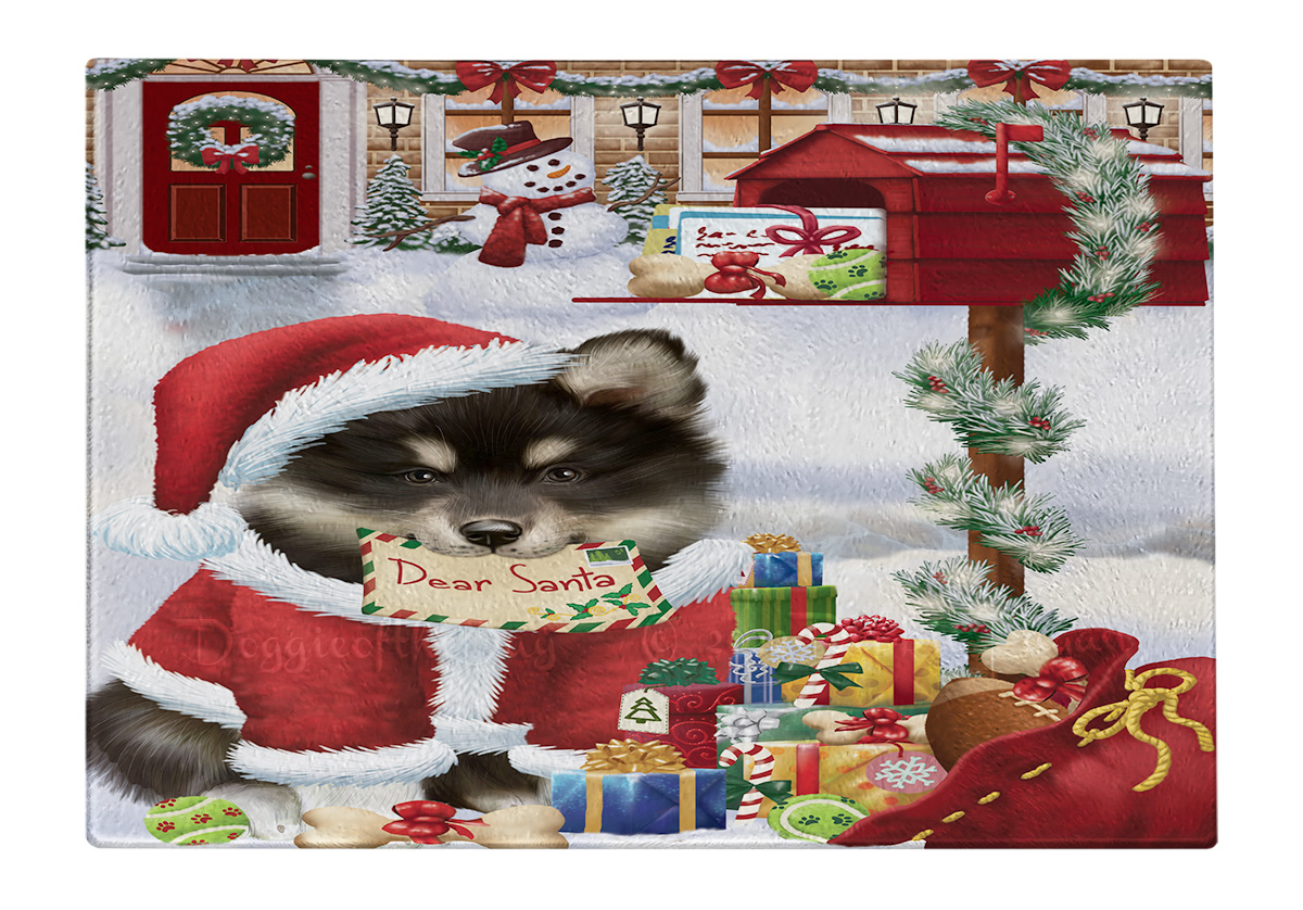 Finnish Lapphund Dog Cutting Board Tempered Glass Personalized Christmas NWT - Picture 26 of 49