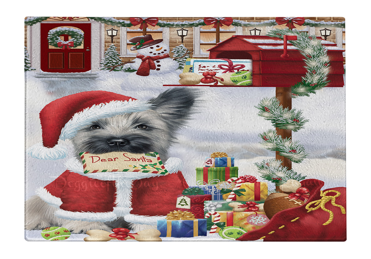 Skye Terrier Hund Schneidebrett Hartglas Personalisiert Individuell Weihnachten Neu mit Etikett - Bild 25 von 53