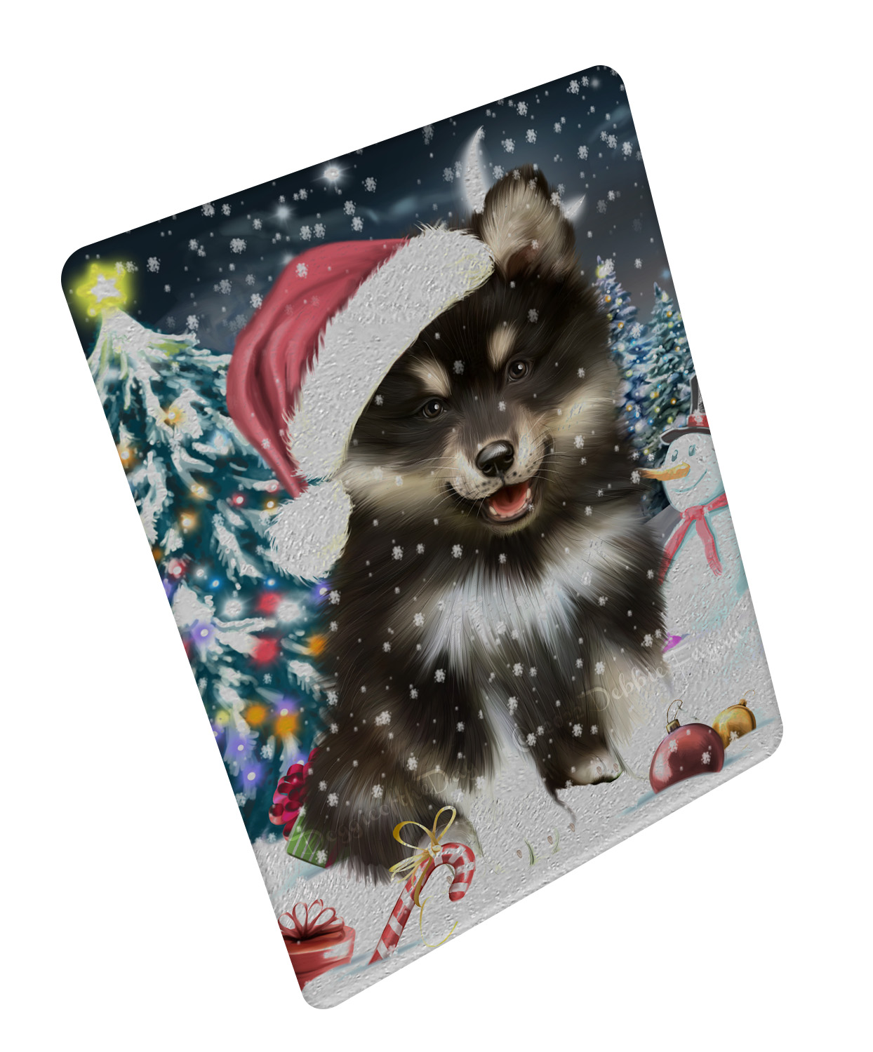 Finnish Lapphund Dog Cutting Board Tempered Glass Personalized Christmas NWT - Picture 47 of 49