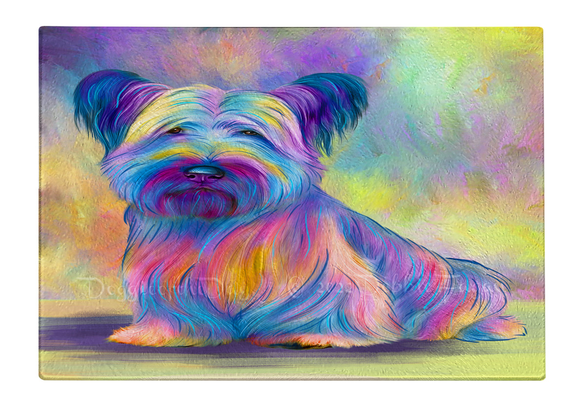 Skye Terrier Hund Schneidebrett Hartglas Personalisiert Küche Individuell Neu mit Etikett - Bild 28 von 72
