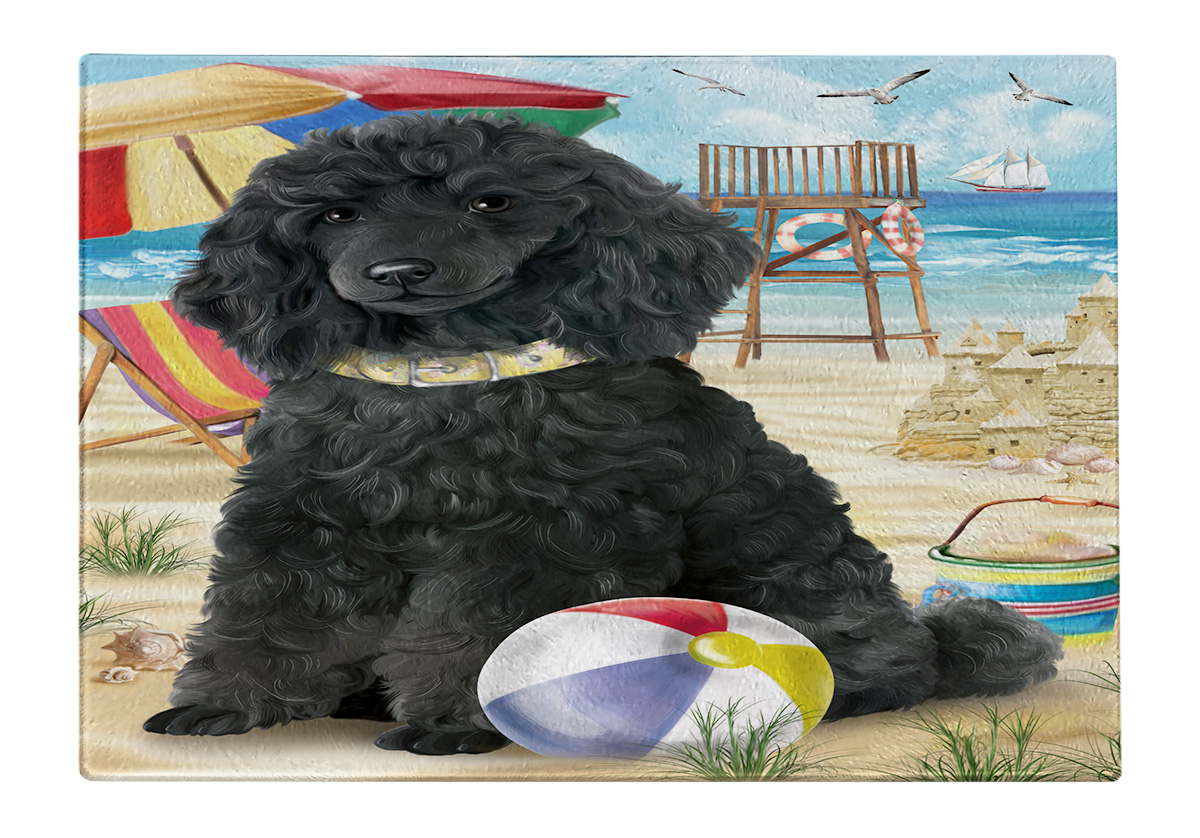 Tabla de cortar caniche perro vidrio templado cocina personalizada nueva con etiquetas - Imagen 65 de 133
