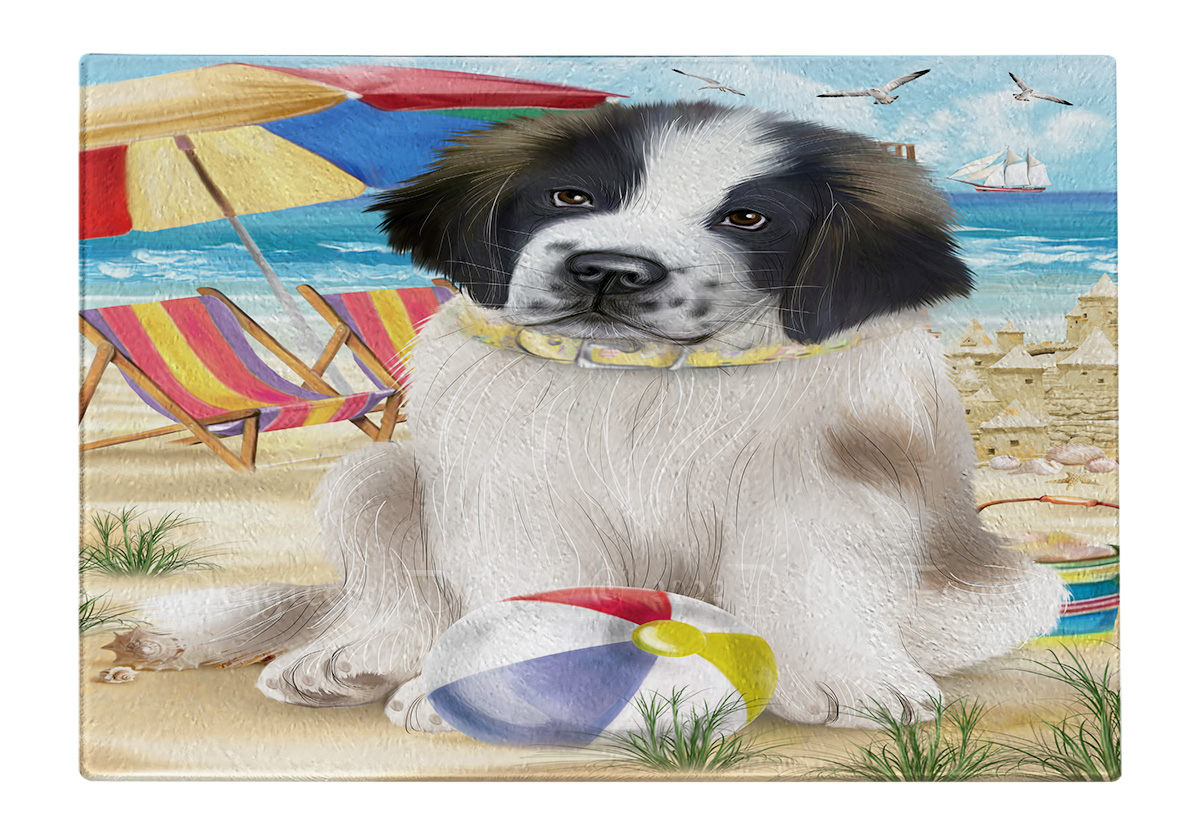 Saint Bernard Dog Cutting Board Tempered Glass Personalized Kitchen Custom NWT - Picture 51 of 81