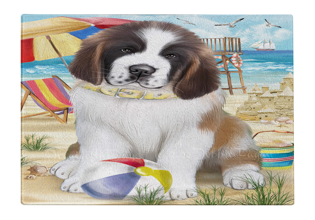 Saint Bernard Dog Cutting Board Tempered Glass Personalized Kitchen Custom NWT - Picture 53 of 81
