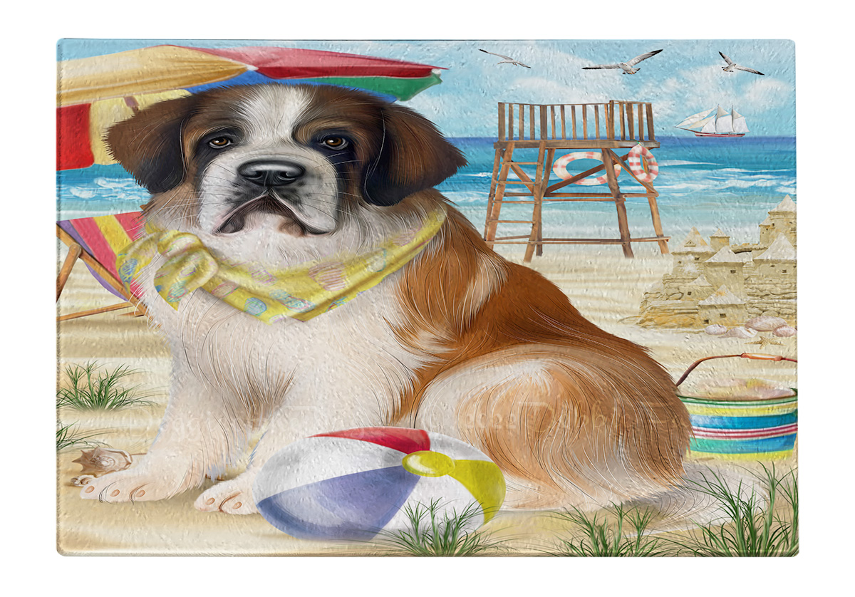 Saint Bernard Dog Cutting Board Tempered Glass Personalized Kitchen Custom NWT - Picture 54 of 81