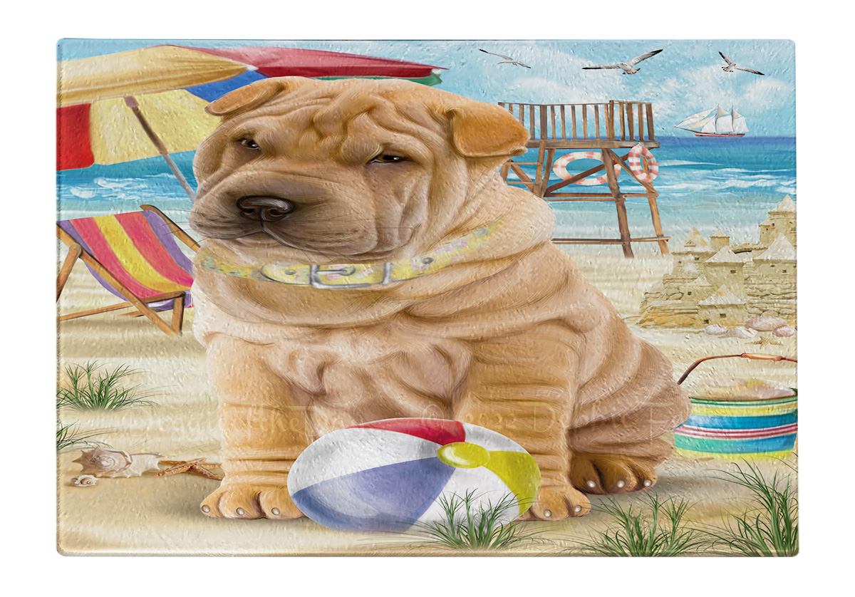 Shar Pei Dog Cutting Board Tempered Glass Personalized Kitchen Custom NWT - Picture 54 of 109