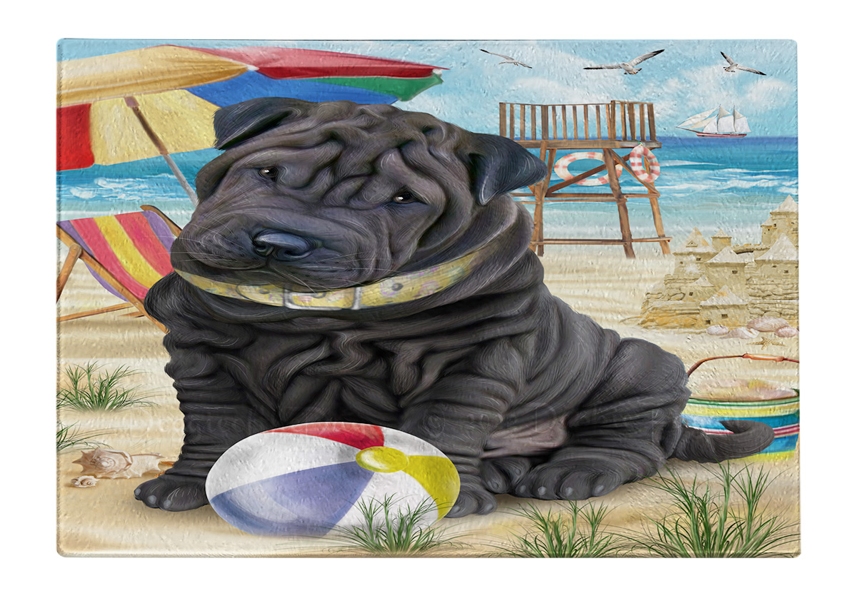 Shar Pei Dog Cutting Board Tempered Glass Personalized Kitchen Custom NWT - Picture 56 of 109