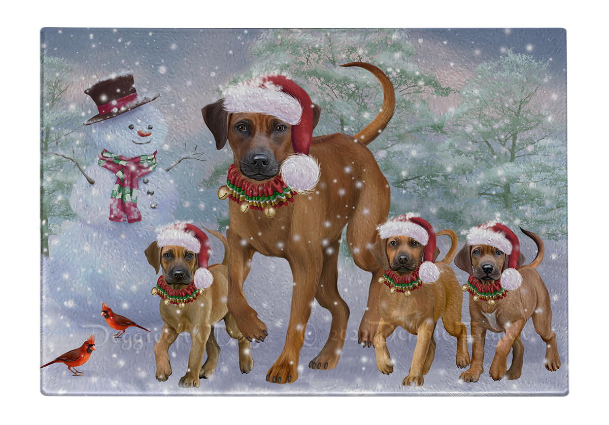 Rhodesian Ridgeback Hund Schneidebrett Hartglas personalisiert Weihnachten Neu mit Etikett - Bild 23 von 58