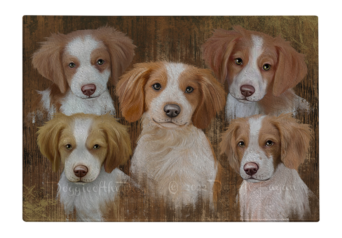 Brittany Spaniel Dog Cutting Board Tempered Glass Personalized Kitchen NWT