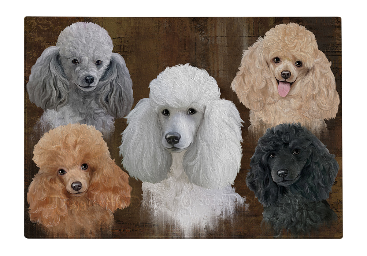 Tabla de cortar caniche perro vidrio templado cocina personalizada nueva con etiquetas - Imagen 39 de 133