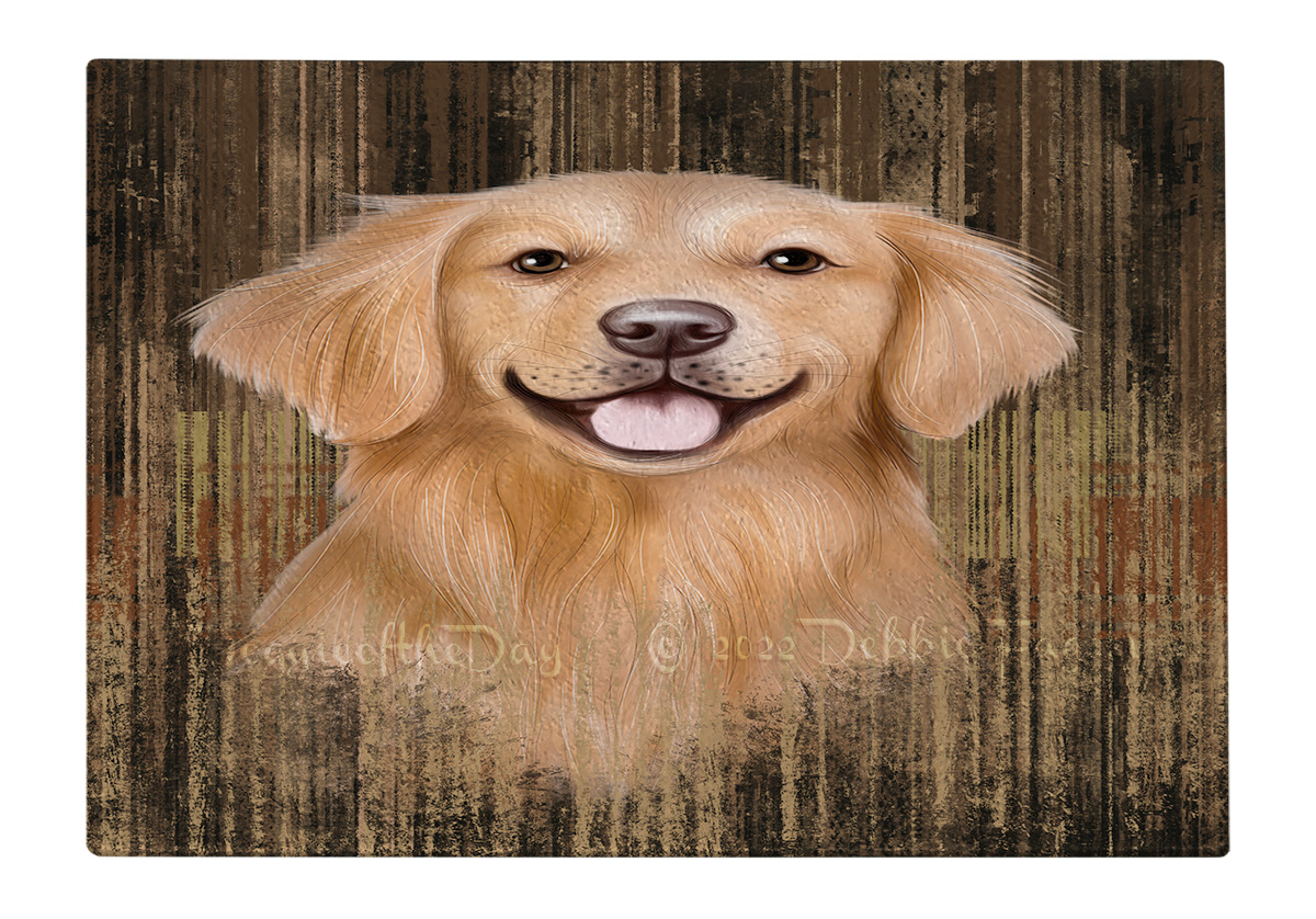 Golden Retriever Dog Cutting Board Tempered Glass Personalized Kitchen NWT