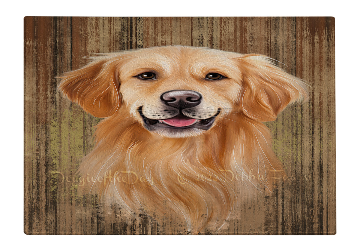 Golden Retriever Dog Cutting Board Tempered Glass Personalized Kitchen NWT