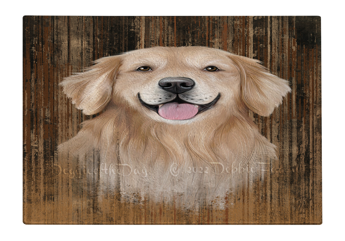 Golden Retriever Dog Cutting Board Tempered Glass Personalized Kitchen NWT