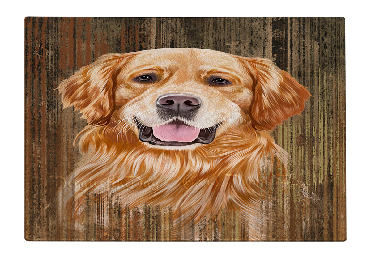 Golden Retriever Dog Cutting Board Tempered Glass Personalized Kitchen NWT