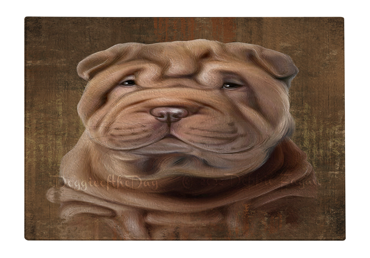 Shar Pei Dog Cutting Board Tempered Glass Personalized Kitchen Custom NWT - Picture 40 of 109