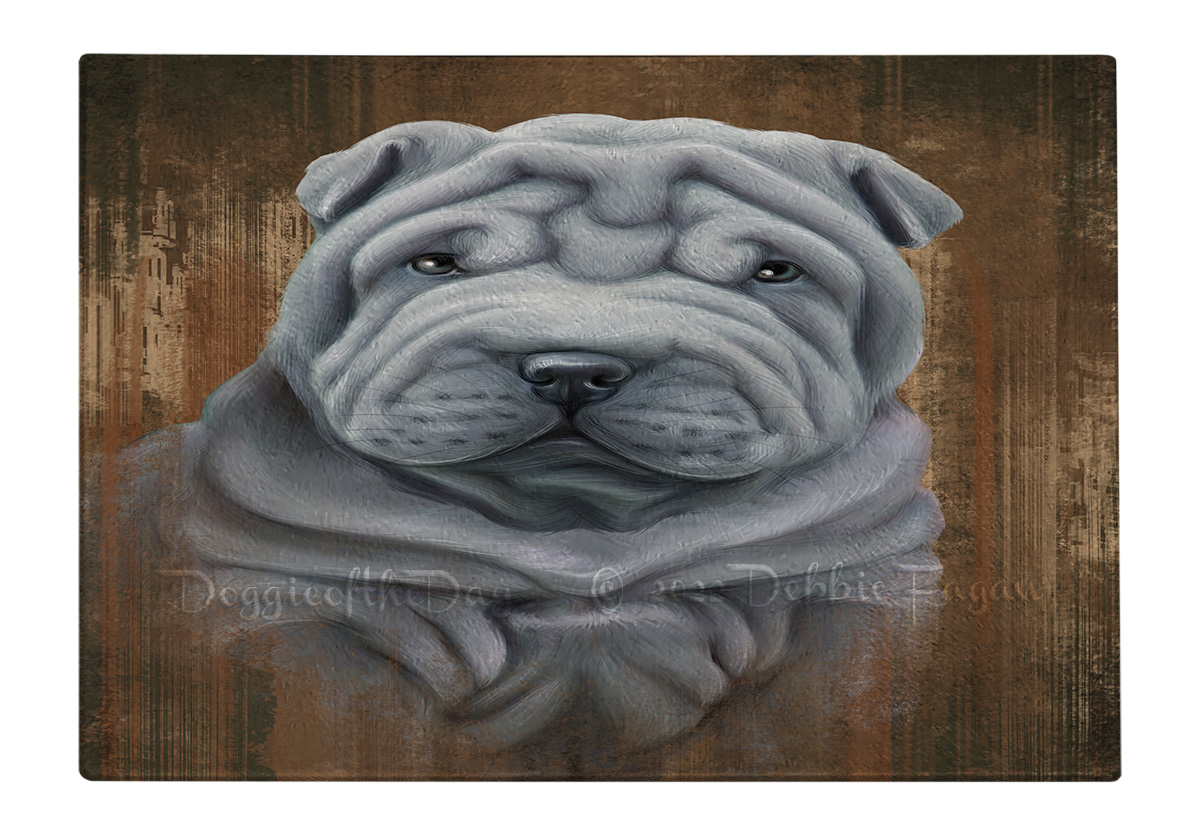 Shar Pei Dog Cutting Board Tempered Glass Personalized Kitchen Custom NWT - Picture 44 of 109
