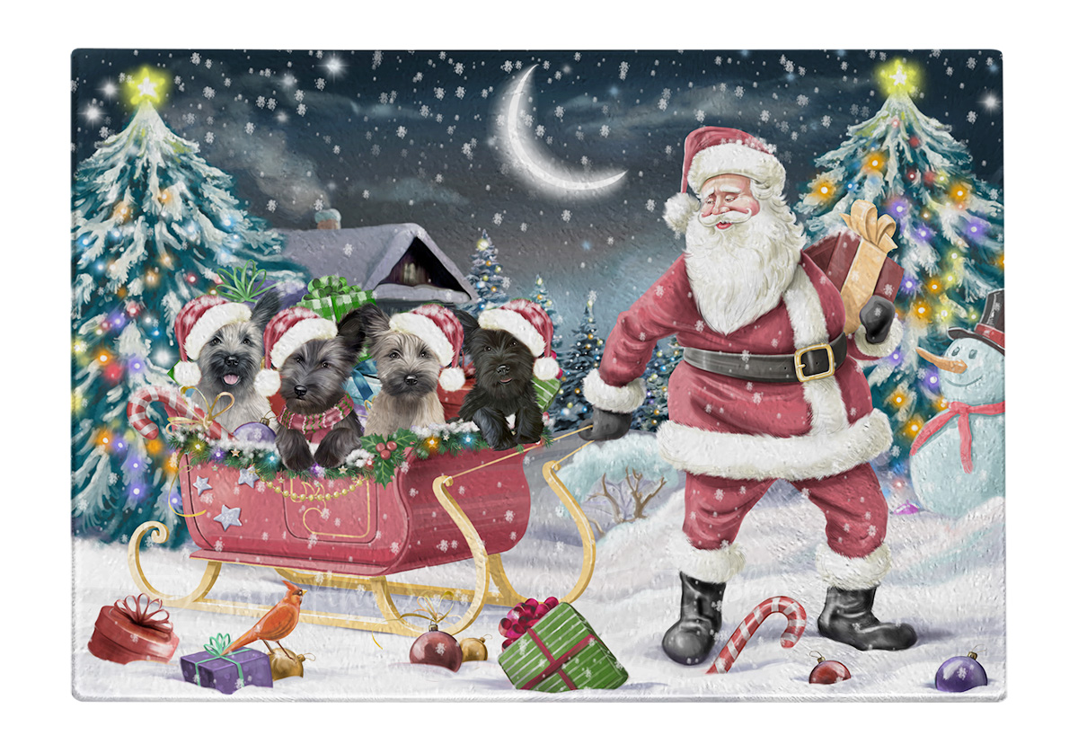 Skye Terrier Hund Schneidebrett Hartglas Personalisiert Individuell Weihnachten Neu mit Etikett - Bild 20 von 53