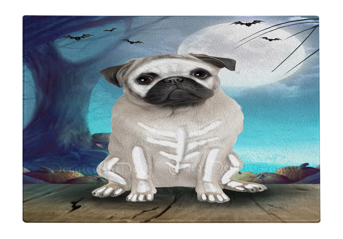 Pug Dog Cutting Board Tempered Glass Personalized Kitchen Custom NWT