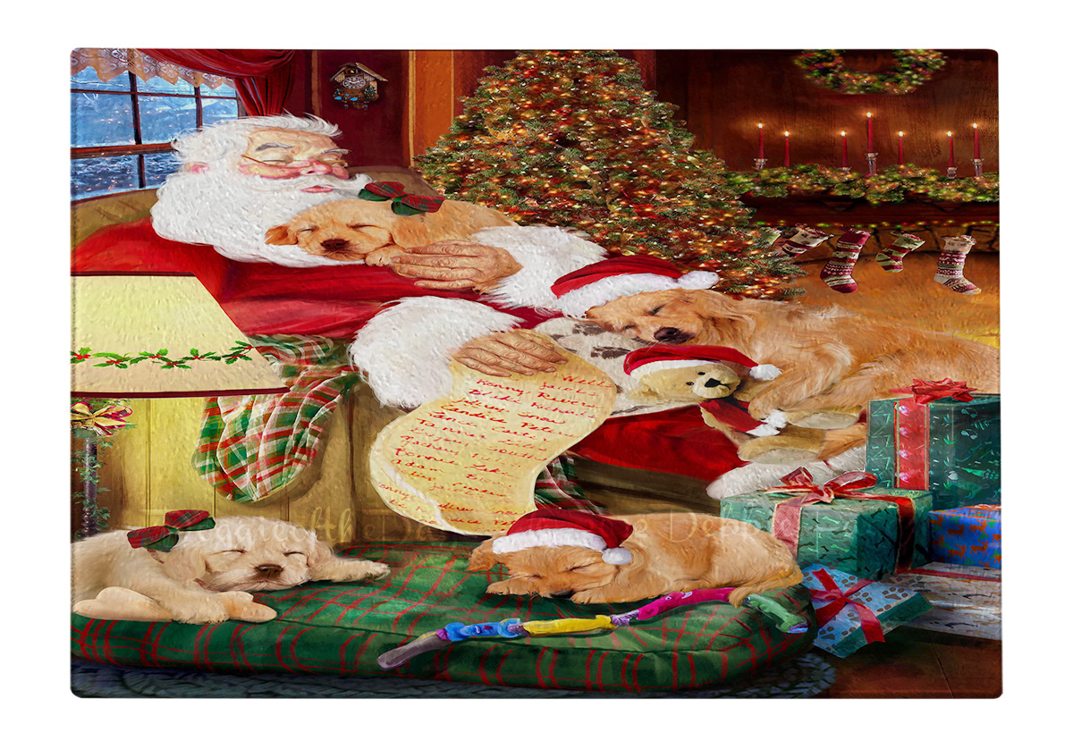 Golden Retriever Dog Cutting Board Tempered Glass Personalized Kitchen NWT