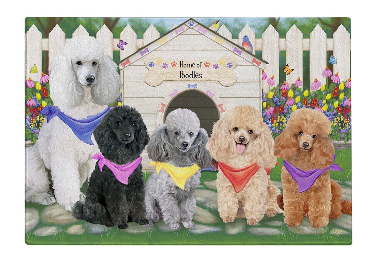 Tabla de cortar caniche perro vidrio templado cocina personalizada nueva con etiquetas - Imagen 22 de 133