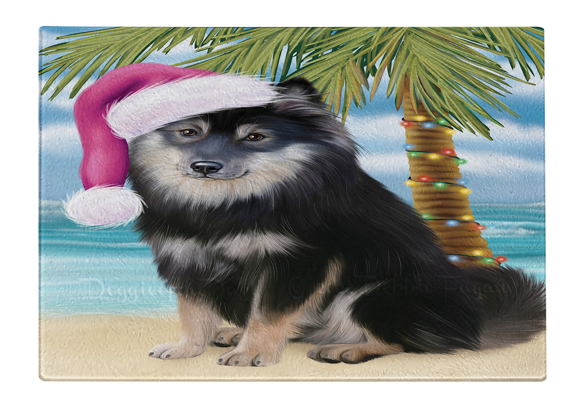 Finnish Lapphund Dog Cutting Board Tempered Glass Personalized Christmas NWT - Picture 40 of 49