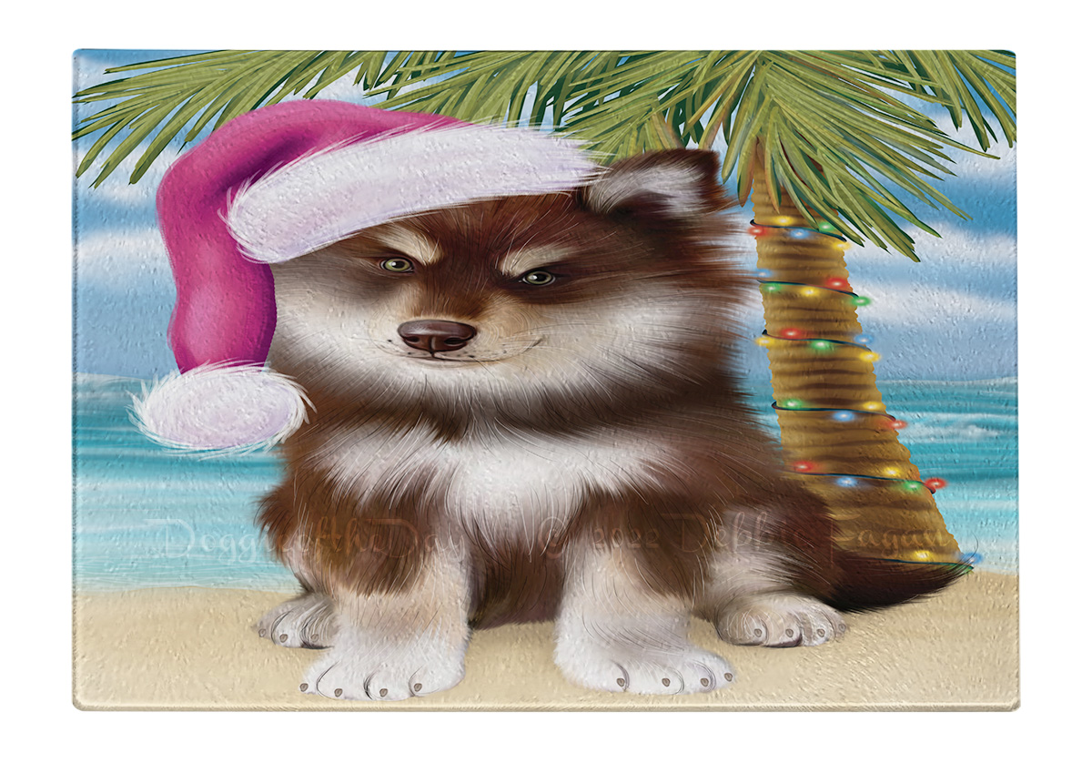 Finnish Lapphund Dog Cutting Board Tempered Glass Personalized Christmas NWT - Picture 41 of 49